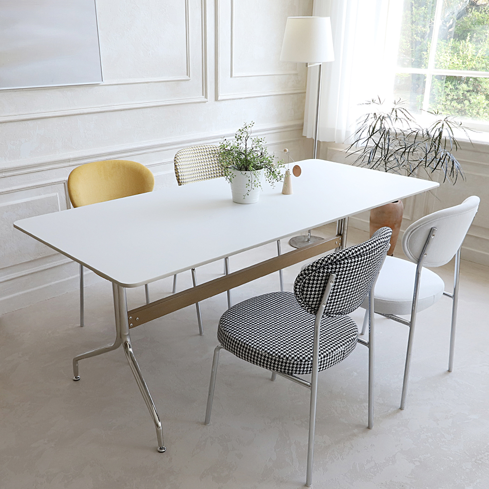 와플 패브릭 편한 인테리어 식탁의자 카페 디자인 다이닝 스틸 의자 CL512