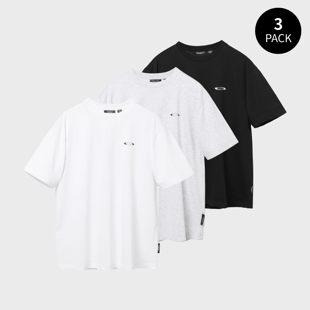 [슈퍼특가] [오프닝프로젝트] [3Pack] Small Logo T Shirt - 상품 이미지