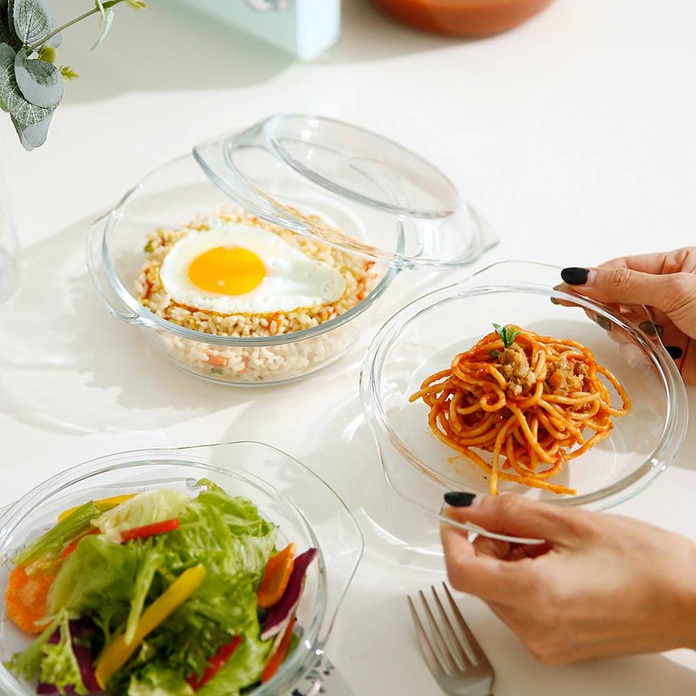 내열유리 전자레인지 전용 요리 찜기 계란찜 야채 용기 라면 파스타 냄비 - 상세 이미지 4