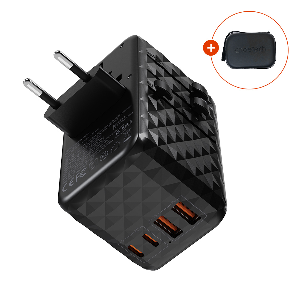 초텍 PD 100W 4포트 2A+2C 여행용 멀티 어댑터 변환기 고속충전기 PD6028 - 메인 이미지