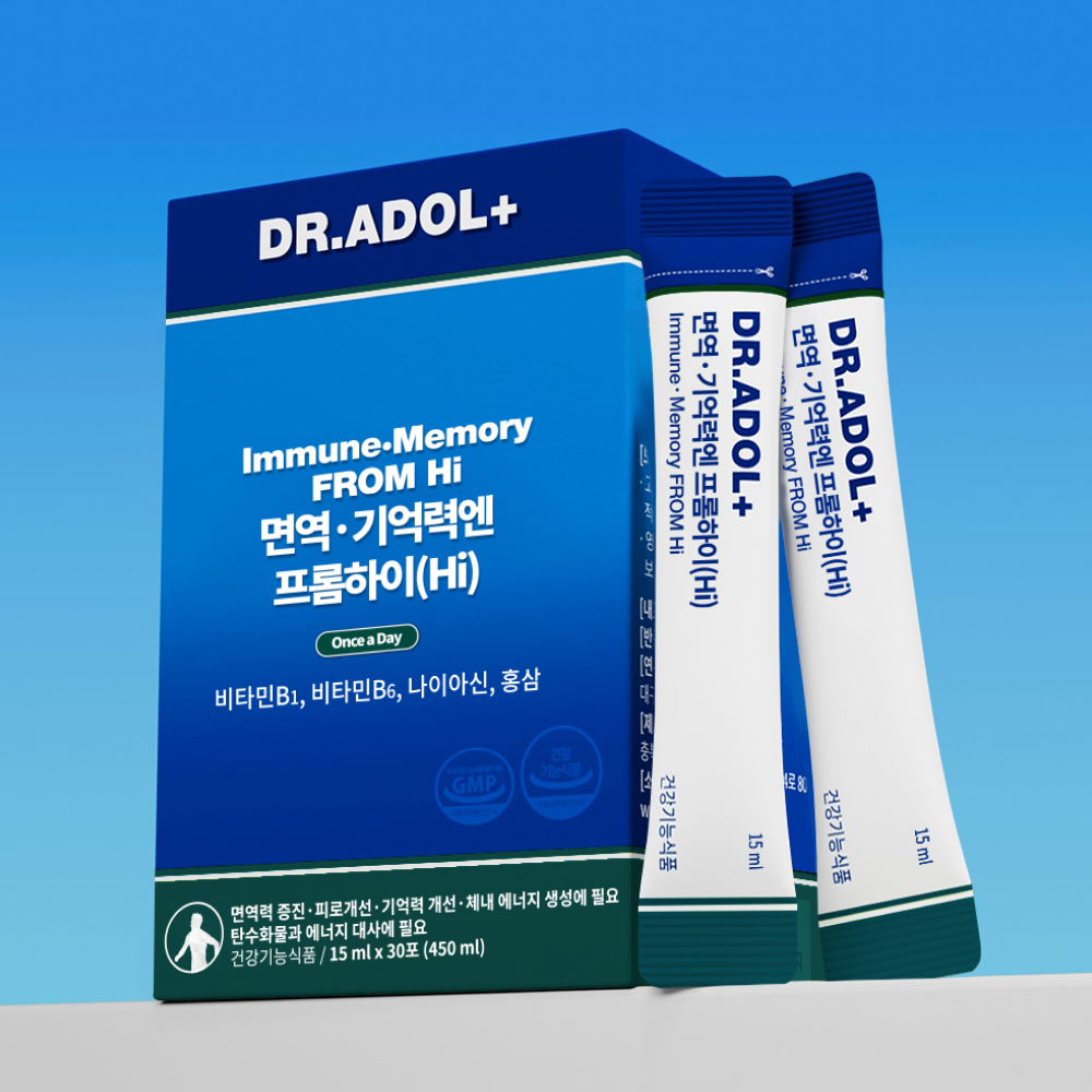 닥터아돌 면역 기억력엔 프롬하이 성장기 홍삼비타민B 영양제 30포 1개월