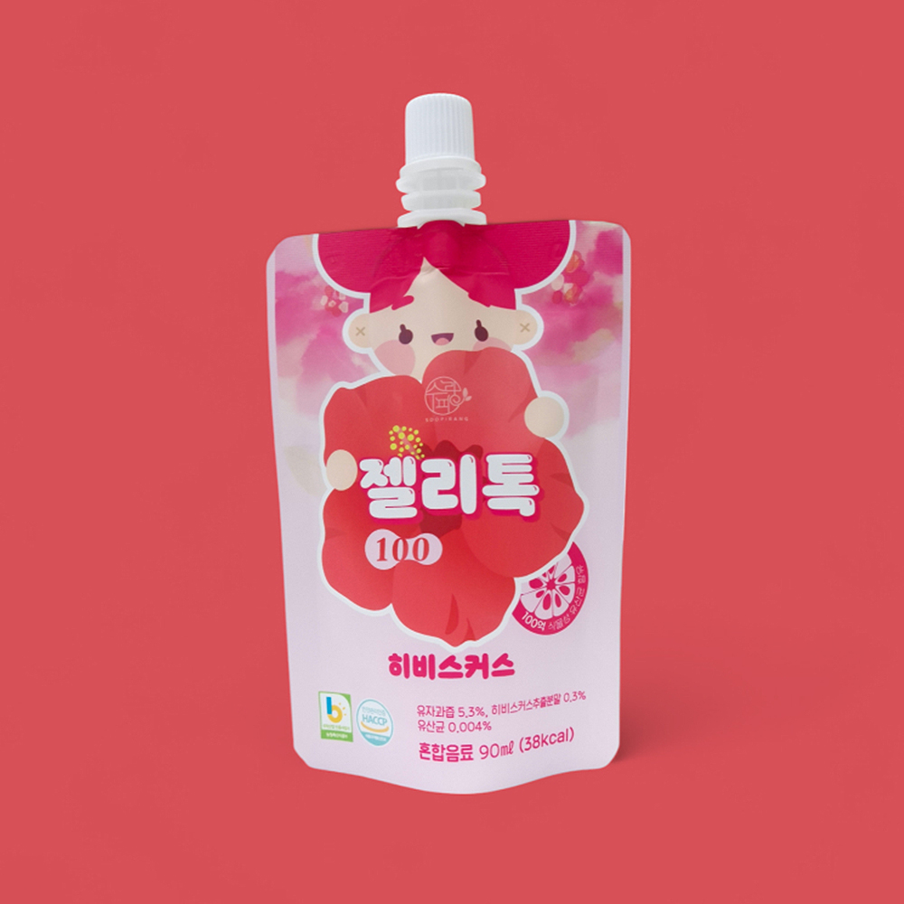 (수피랑)젤리톡100 유산균 워터젤리 8개 4종 레몬 카모마일 히비스커스 청포도 자몽 - 상세 이미지 5