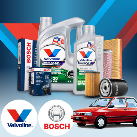 유백몰 프라이드(87~00) 1.5 가솔린 발보린 터보 CX7 5W30 엔진오일필터세트 4L iter