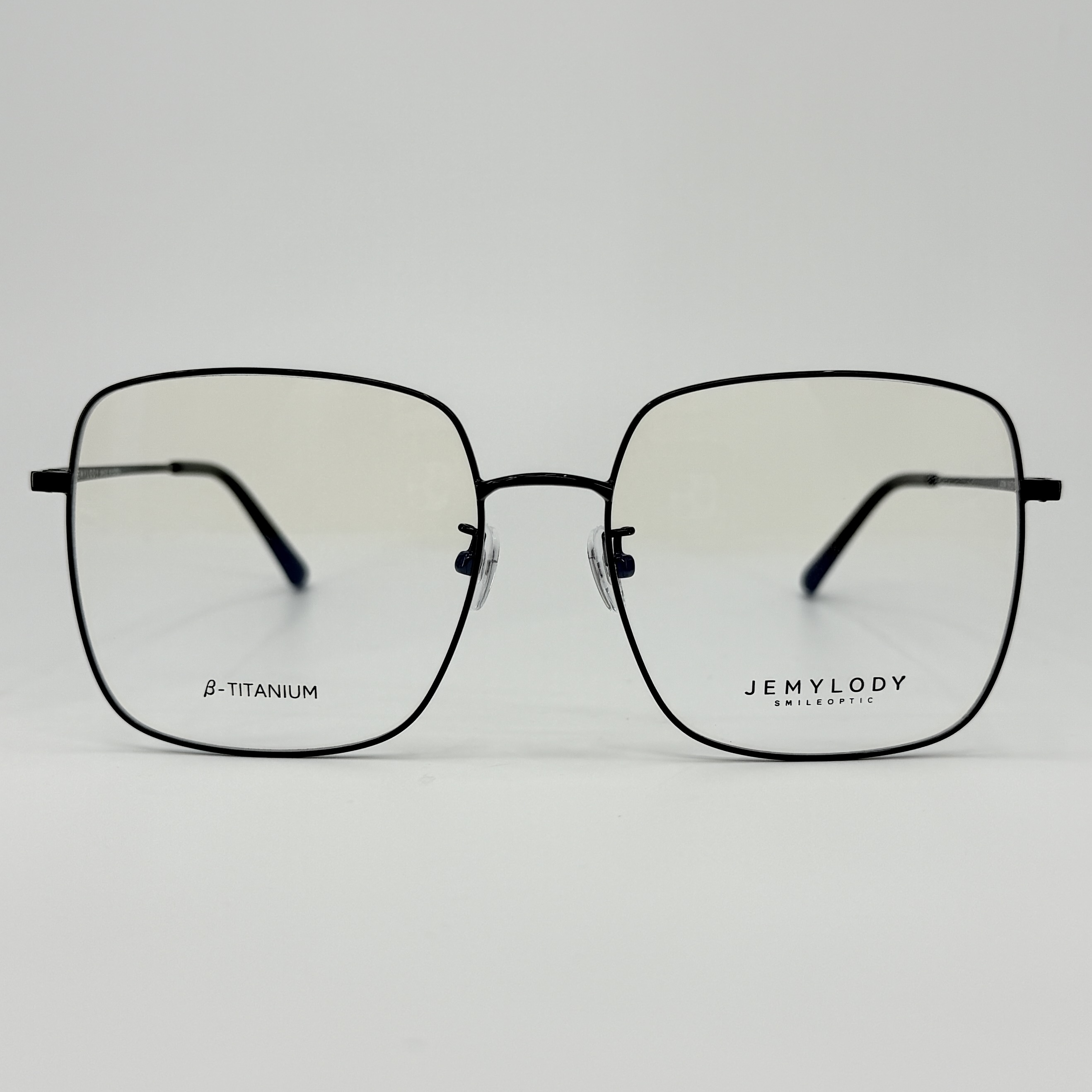 제미로디 라틴 슈퍼오버사이즈 대두안경 사각 메탈 탄성 티타늄 큰안경테