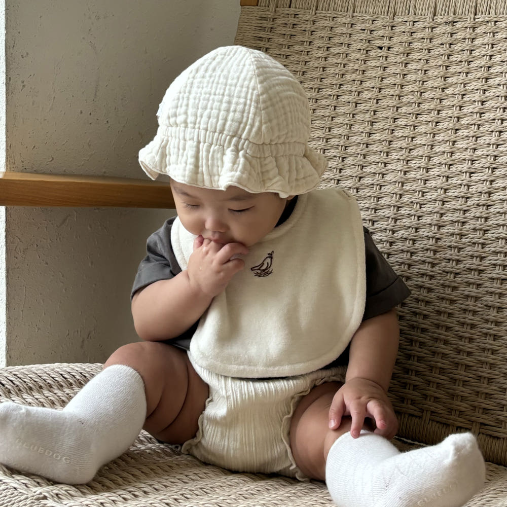 미소네이처 4+1 젤라또 테리빕 순면 아기 빕 턱받이 유아 양면 침받이