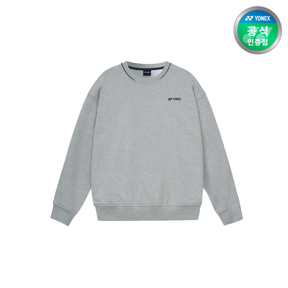 요넥스 251TL002U 배드민턴 오버핏 맨투맨 남녀공용 데일리웨어 멜란지그레이 - 메인 이미지