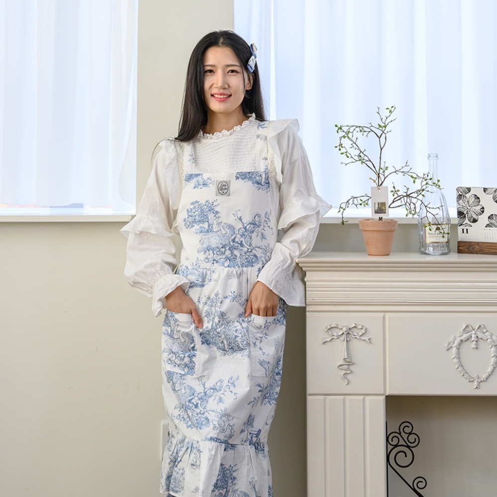 프릴앞치마 어린이집교사 유치원 카페 원피스앞치마