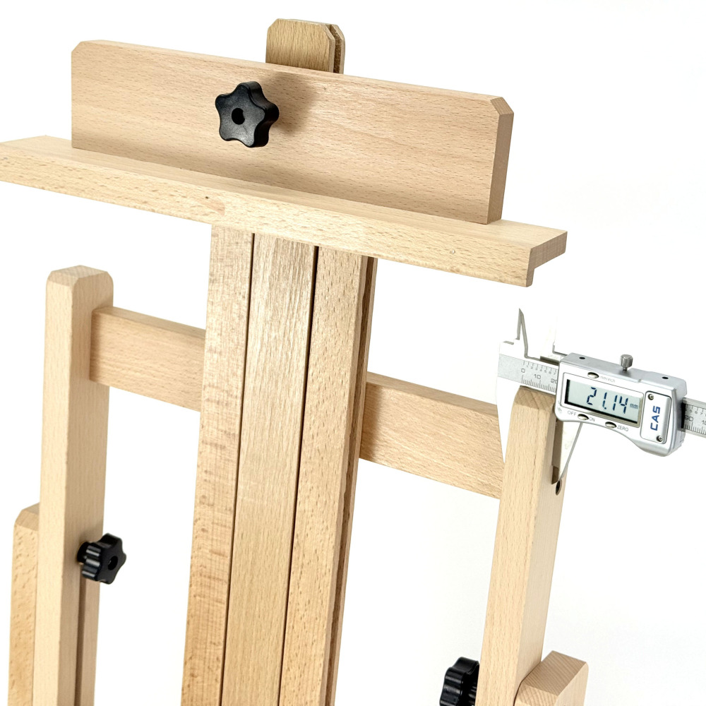 올지 프라임 100호 이젤 원목 대형 수평 전문가용 고급 이젤 높이각도조절 입시 미술 이미지 2