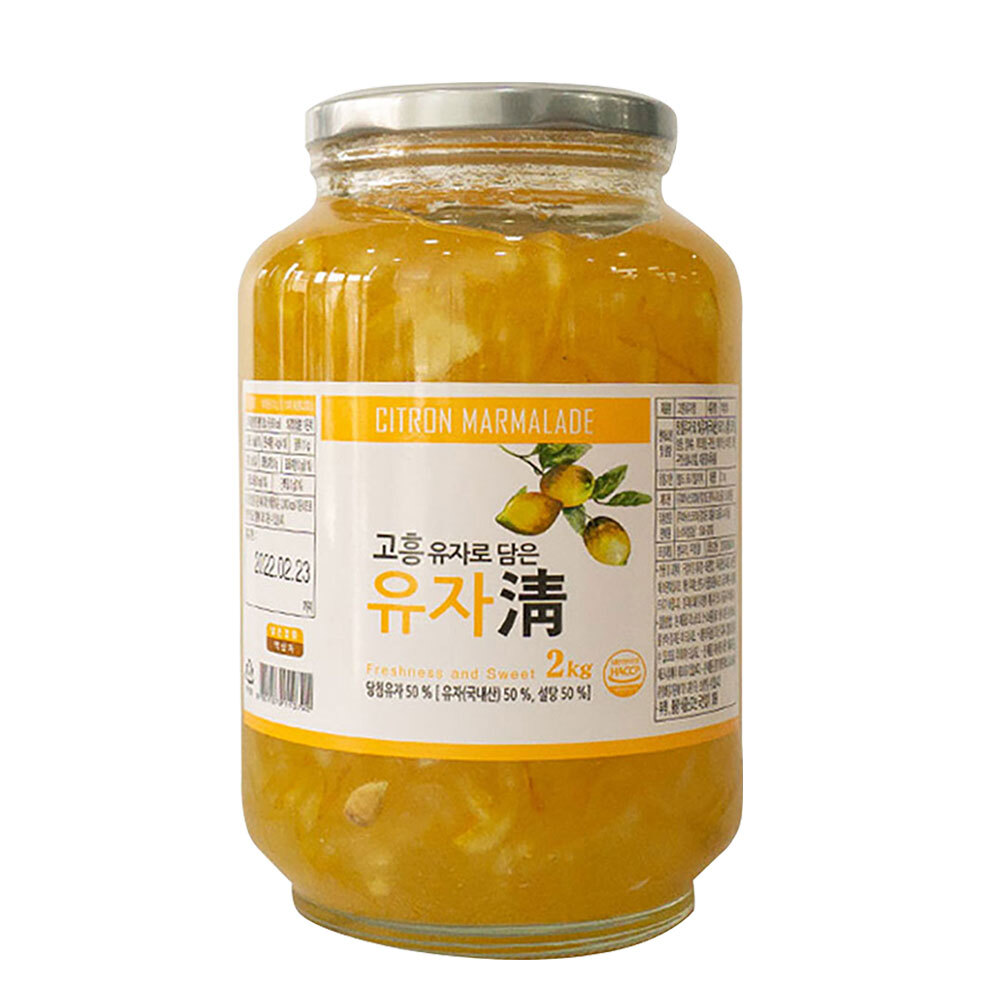 전남 고흥 유자청 유자차 농축액 엑기스 청 음료 베이스 2kg - 상품 이미지