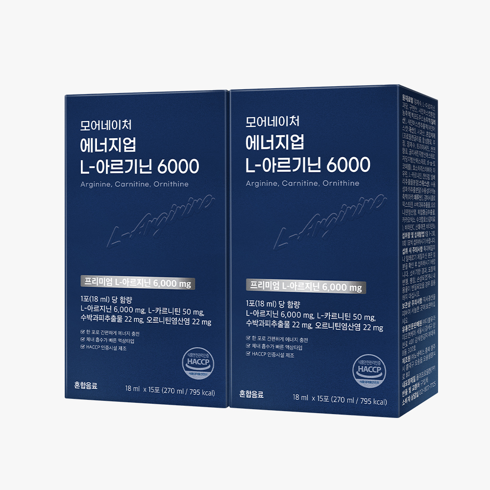 모어네이처 L 아르기닌 6000 고함량 액상 카르니틴 시트룰린 오르니틴 15포, 2개 - 상품 이미지