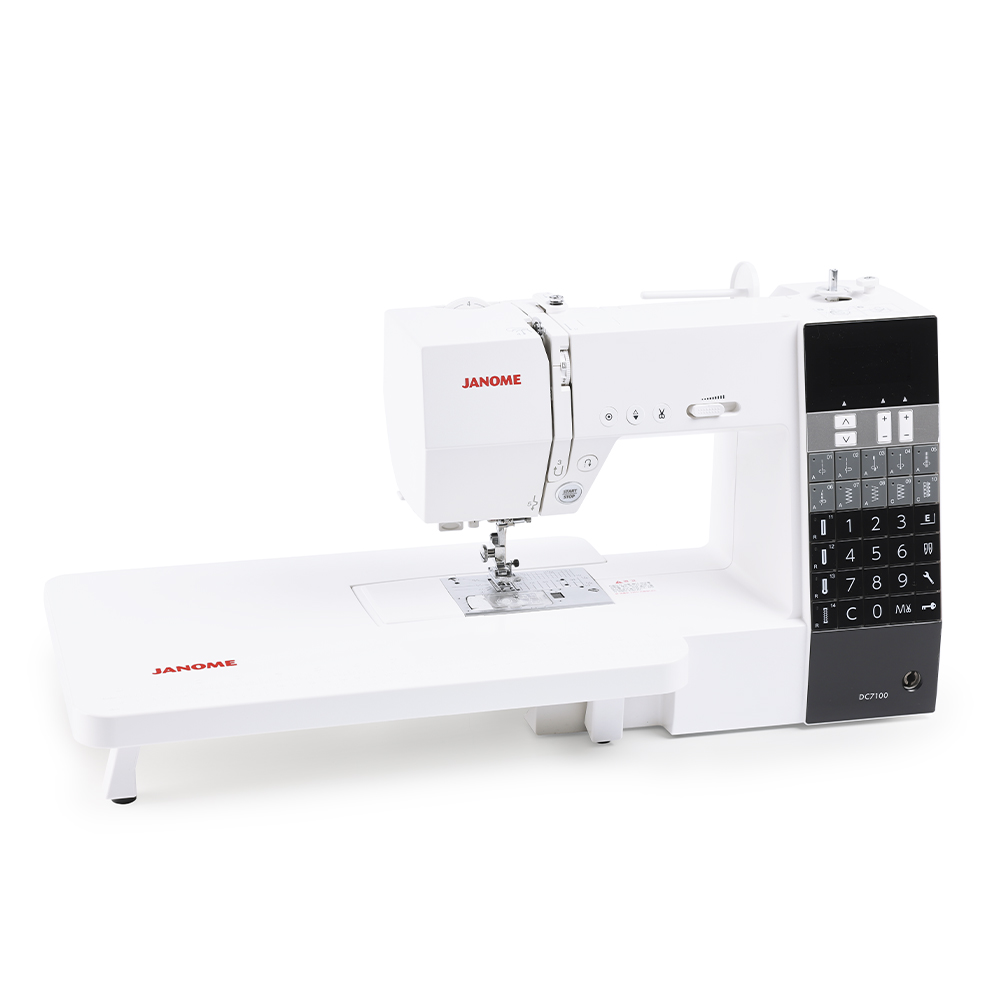 자노메 공식판매점 JANOME DC7100 하이엔드 자동사절 미싱 / 공구함세트 정품매트