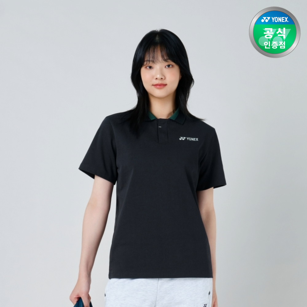 요넥스 251TS066U 배드민턴 카라 반팔 티셔츠 남녀공용 데일리웨어 블랙 - 상세 이미지 2