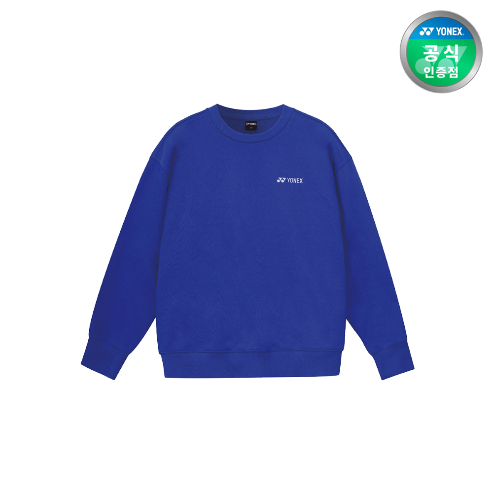 요넥스 251TL001U 배드민턴 오버핏 맨투맨 남녀공용 데일리웨어 블루 - 메인 이미지