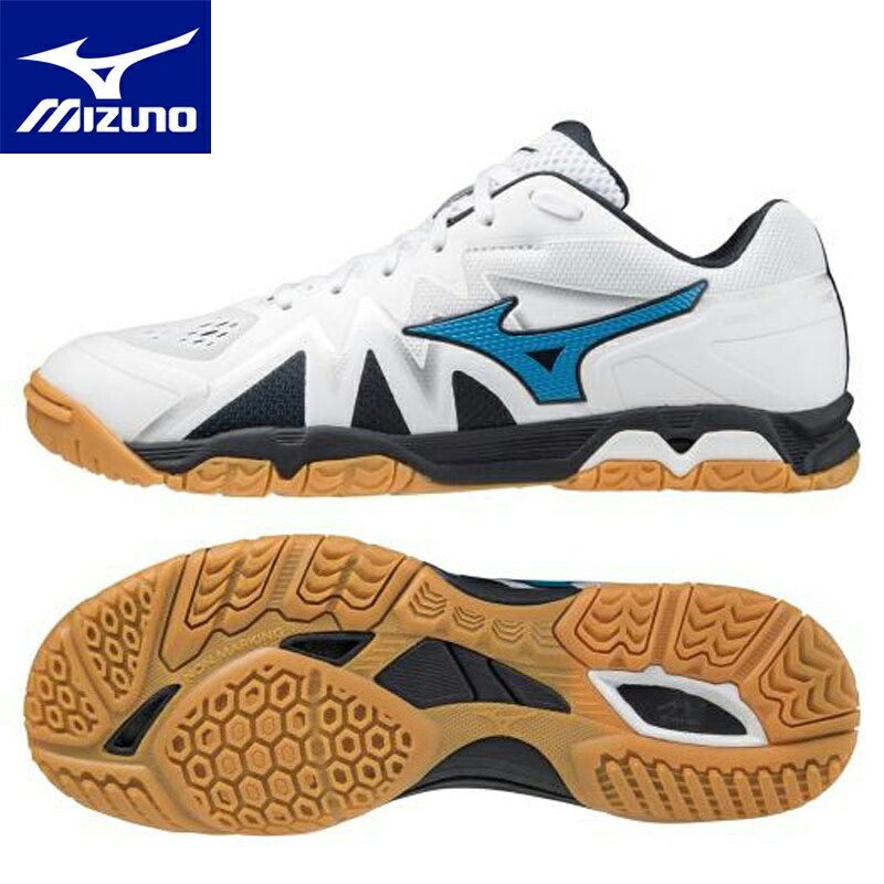 미즈노 MIZUNO 웨이브 메달 라이즈 탁구화 81GA211027 코발트 블루 - 상품 이미지