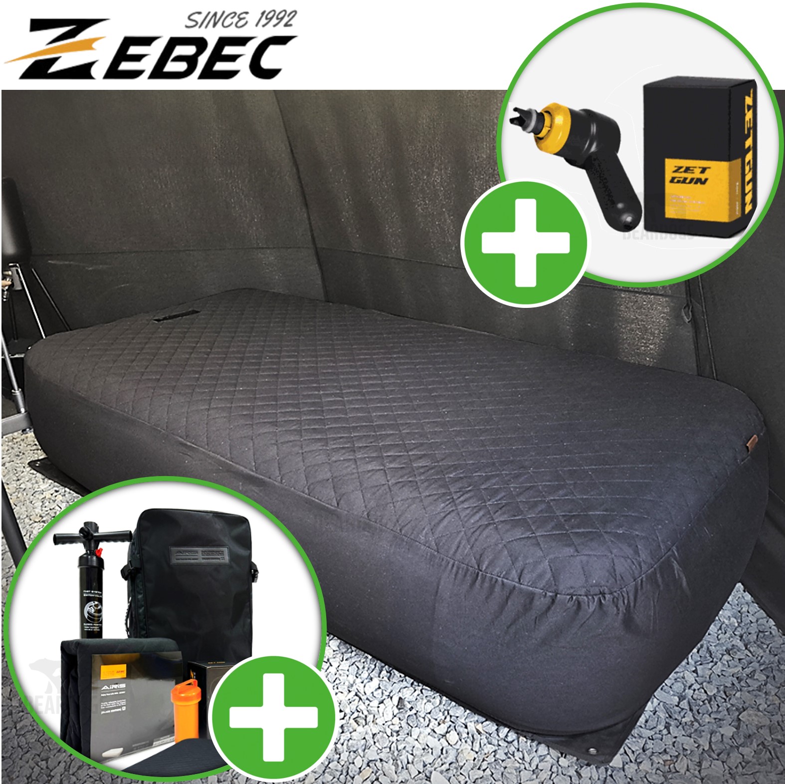 제백 에어리스 원 블랙 에디션 무선 에어건포함 에어 매트 싱글 침대 40cm