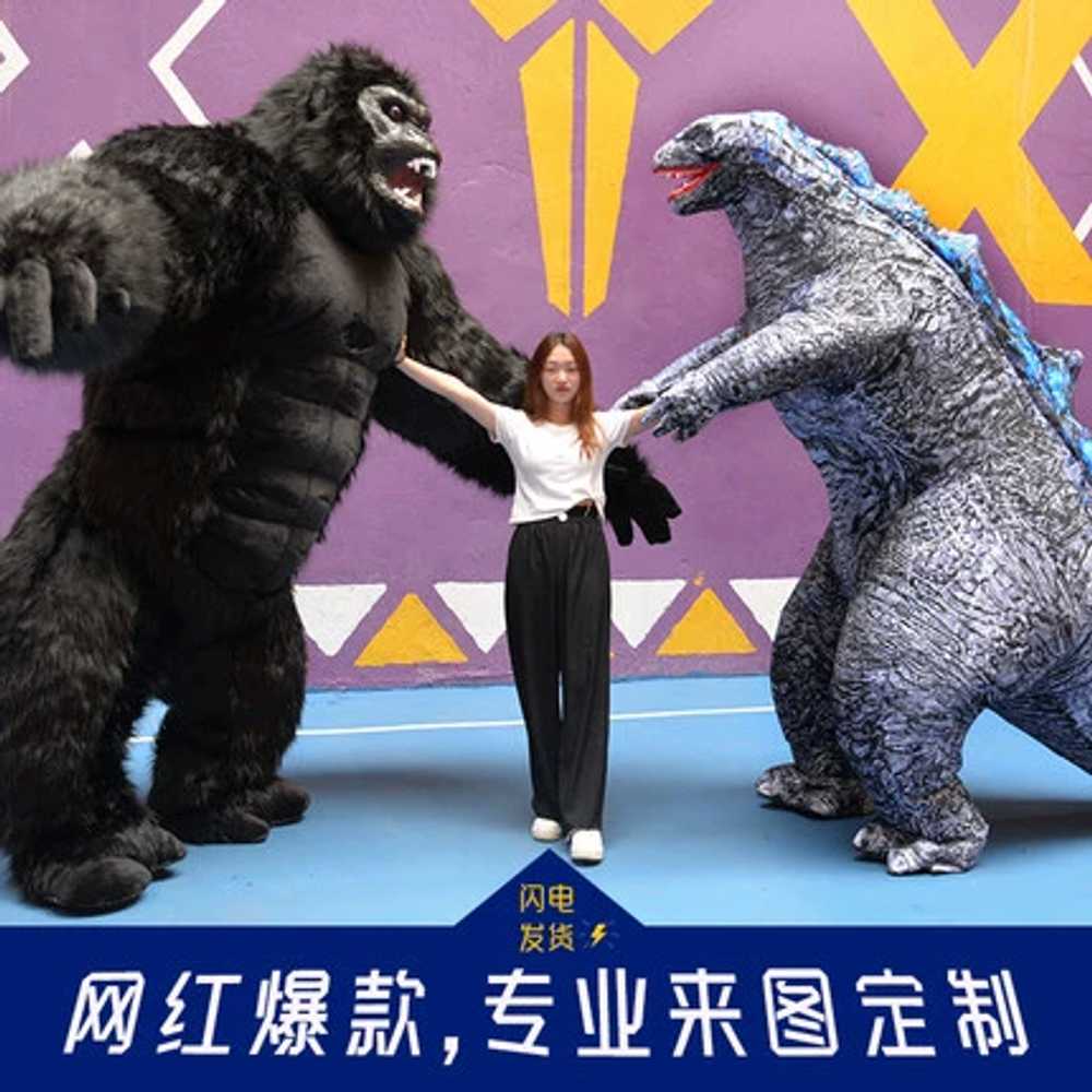 무대 고릴라 인형탈 행사 파티 옷 상품 연극 무대 분장 블랙 킹콩 2M - 상세 이미지 5
