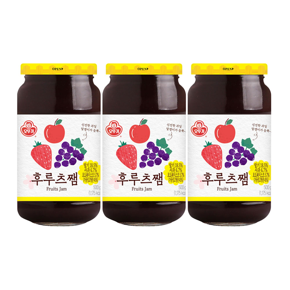 오뚜기 후루츠쨈 500g 3개 - 메인 이미지
