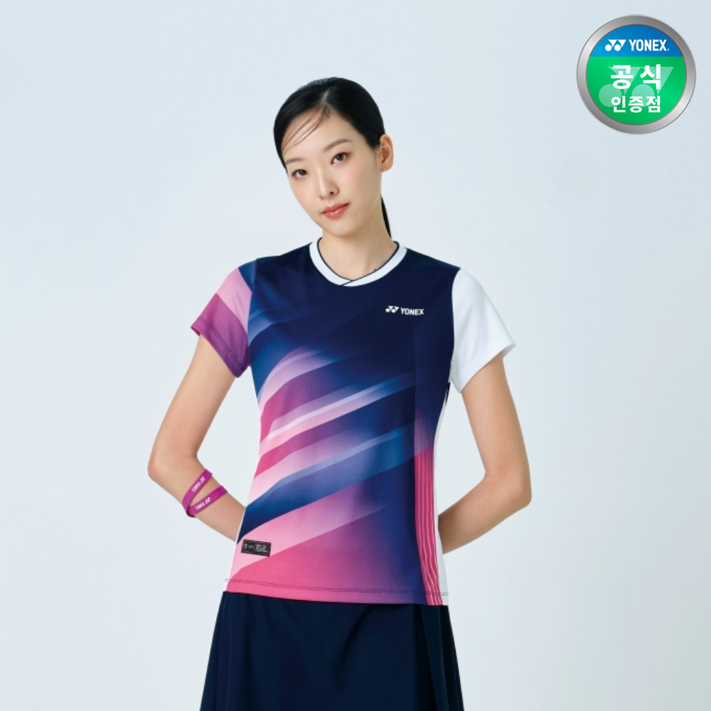 요넥스 251TS038F 배드민턴 반팔 티셔츠 여성 게임웨어 다크퍼플 - 메인 이미지