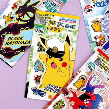 캐릭터 포켓몬스터 스티커 금박 초등학생 아기 스티커