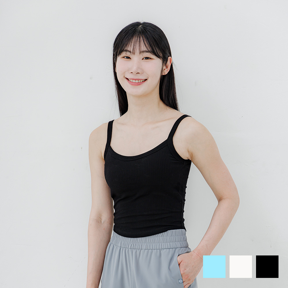 슬림9 골지 크롭 요가 나시탑 - 상세 이미지 3