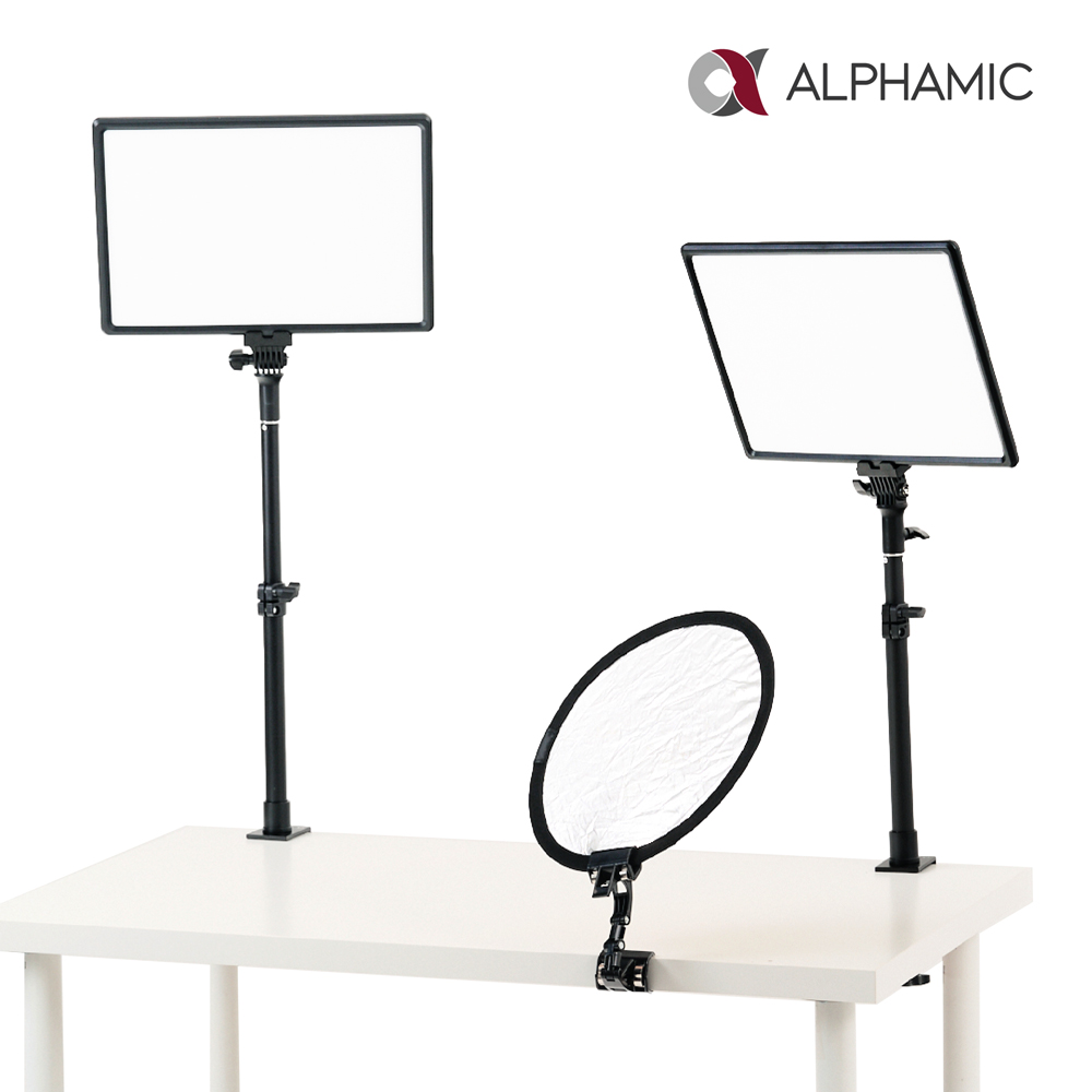알파믹 유튜브 조명 세트 개인 방송 스튜디오 방송용 영상 촬영 판조명