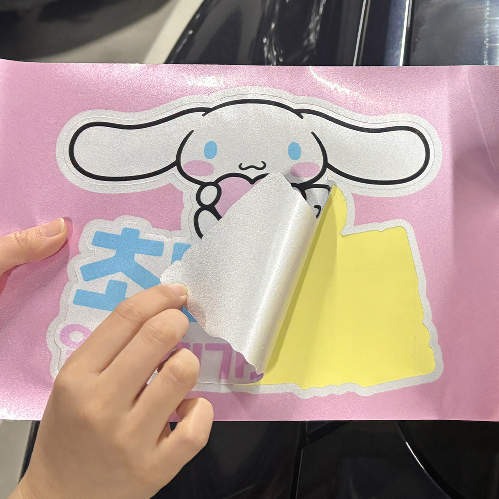 벨르아망 산리오캐릭터즈 차량용 스티커 초보운전 아기 아이가 타고 있어요 자동차 시나모롤 - 상세 이미지 2
