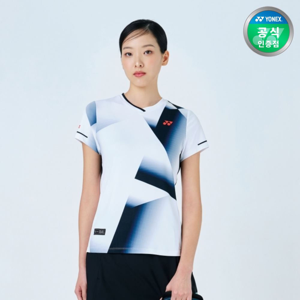 요넥스 251TS002F 배드민턴 반팔 티셔츠 여성 게임웨어 화이트 - 메인 이미지