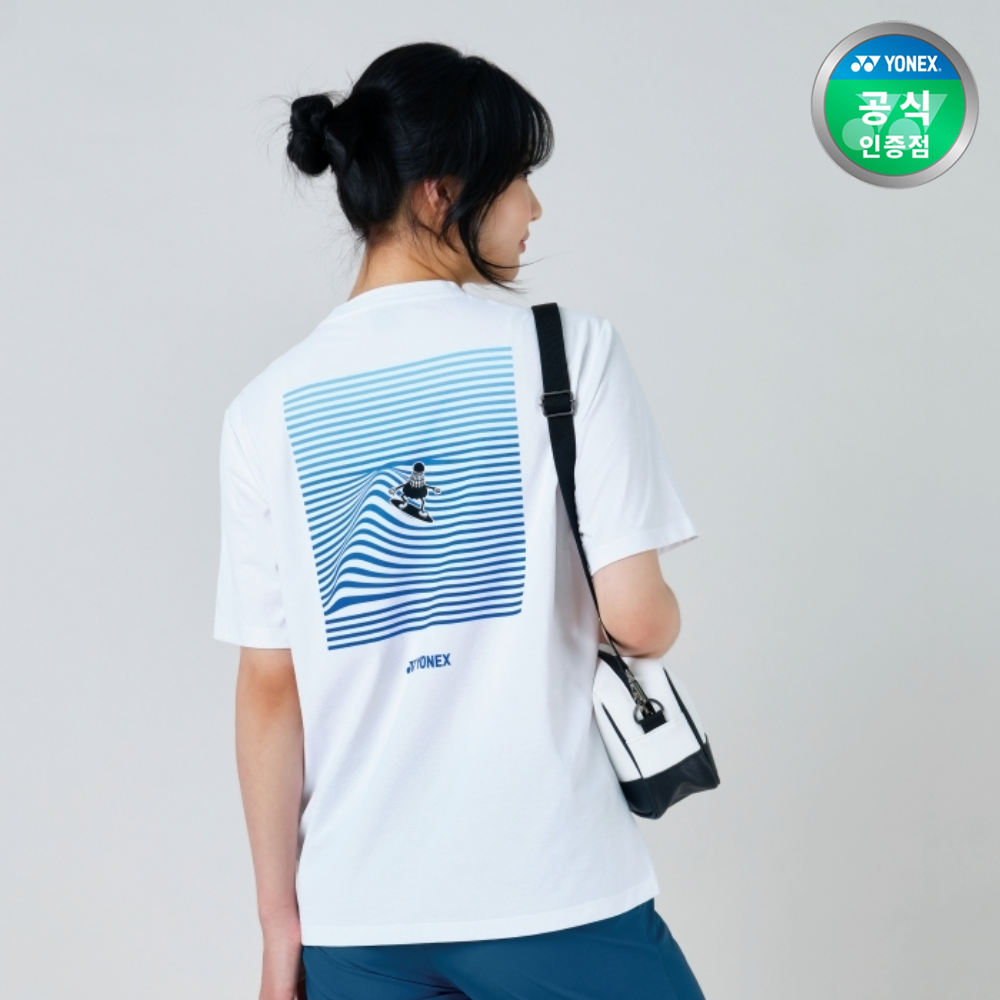 요넥스 251TS046U 배드민턴 오버핏 반팔 티셔츠 남녀공용 데일리웨어 화이트 - 상세 이미지 3