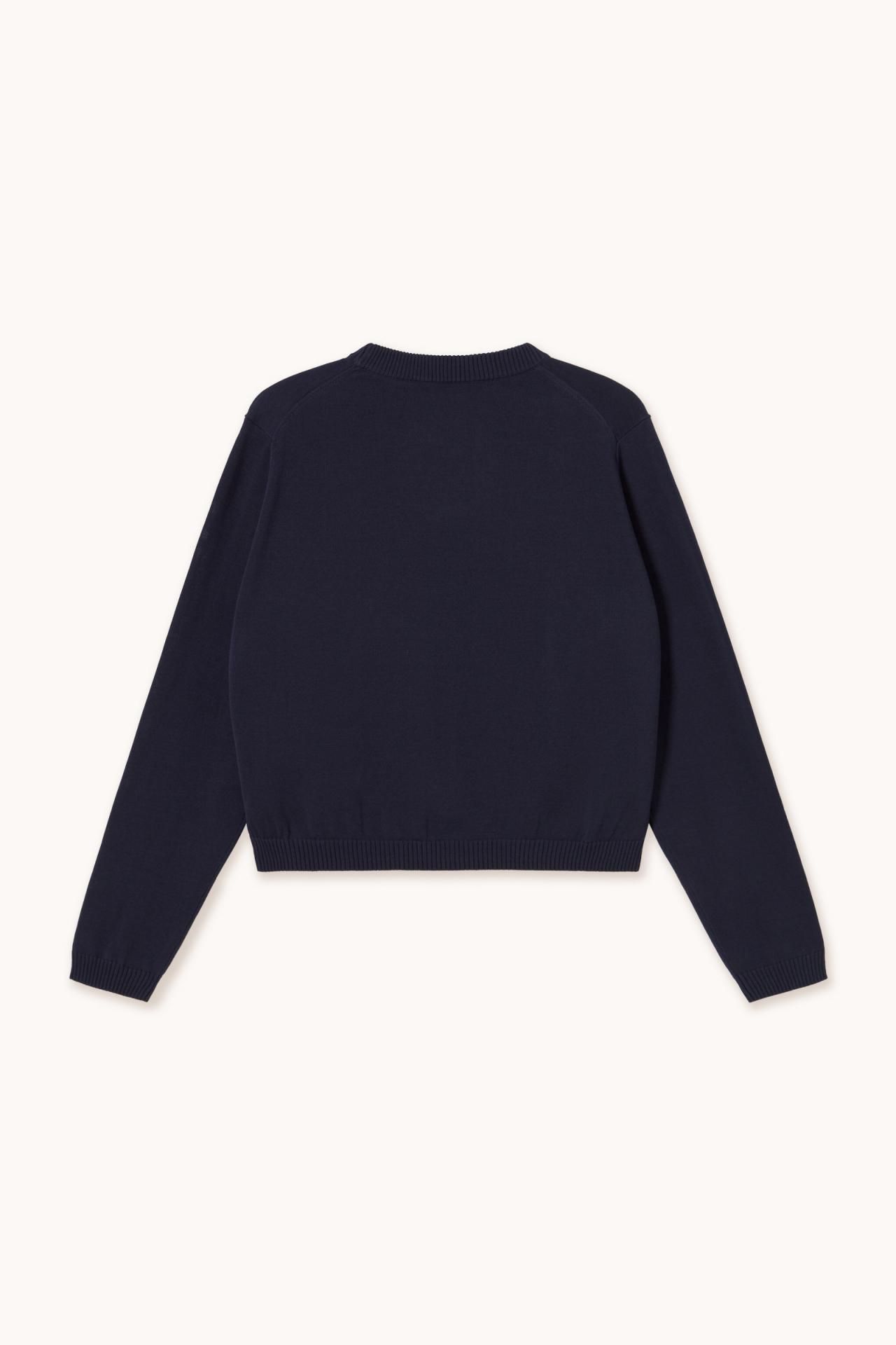 타이니코튼 베이직 라운드넥 맨투맨 JERSEY CHLOE SS25-774107 NAVY - 상세 이미지 4