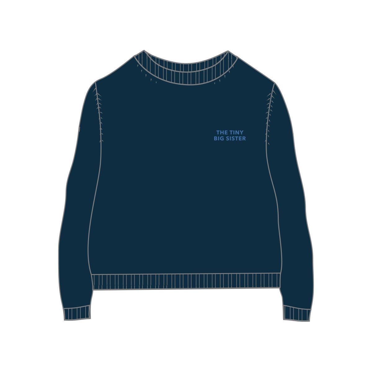 타이니코튼 베이직 라운드넥 맨투맨 JERSEY CHLOE SS25-774107 NAVY - 상세 이미지 5