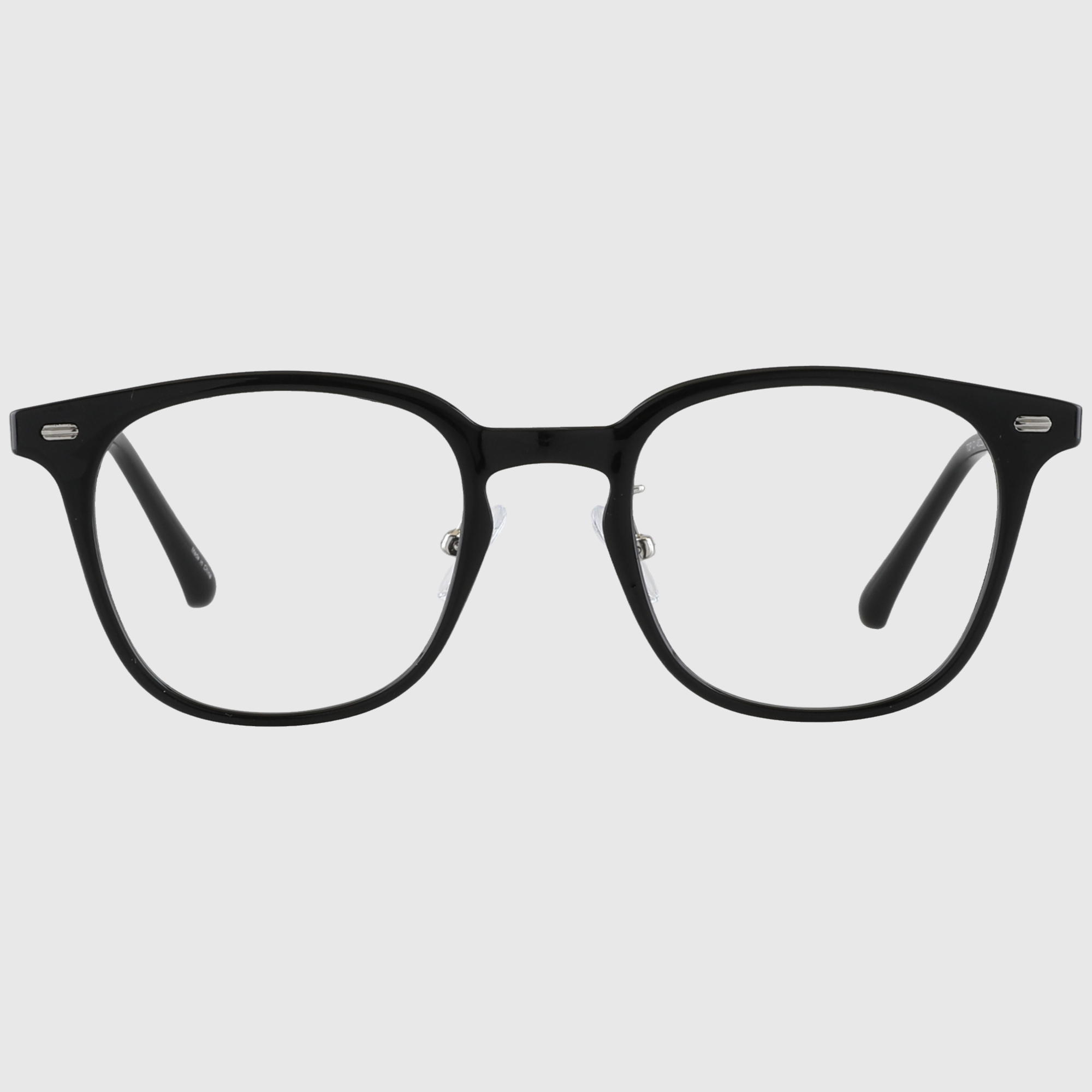 긱시크 가벼운 얼굴형에맞는 사각 뿔테 콤비 안경 블루스크린차단