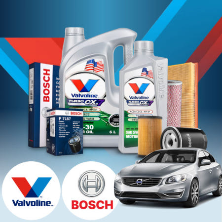 [자체제작]유백몰 볼보 S60 1.6d 디젤 발보린 터보 CX7 5W30 엔진오일필터세트 6L iter