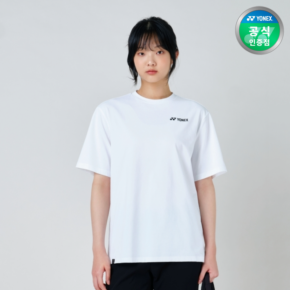 요넥스 251TS047U 배드민턴 오버핏 반팔 티셔츠 남녀공용 데일리웨어 화이트 - 상세 이미지 3