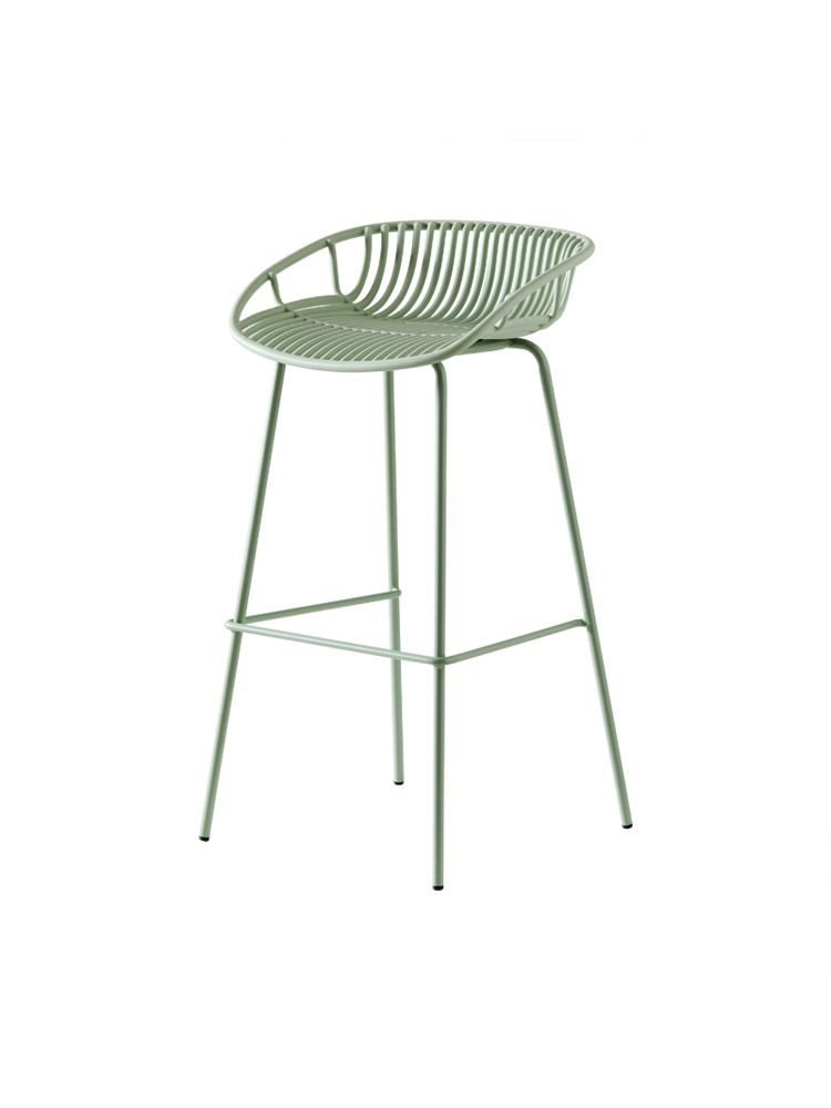 철재 바 테이블 의자 좌식의자 카페의자 인테리어 스트라이프 체어 말차 그린 좌고 72cm - 상세 이미지 5