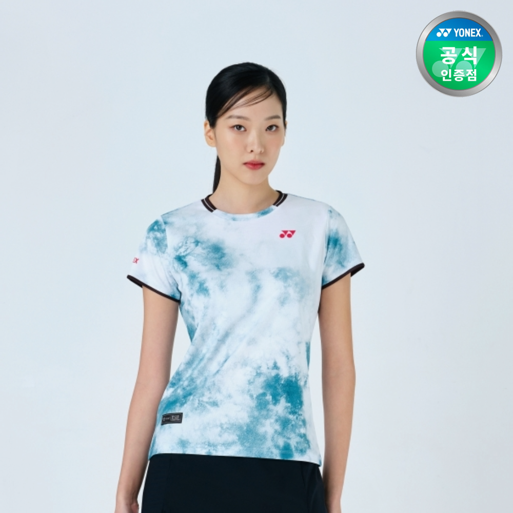 요넥스 251TS014F 배드민턴 반팔 티셔츠 여성 게임웨어 스카이블루 - 메인 이미지