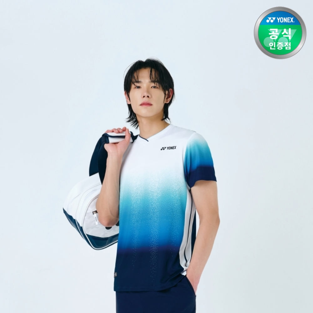 요넥스 251TS005M 배드민턴 반팔 티셔츠 남성 게임웨어 에메랄드그린 - 상품 이미지