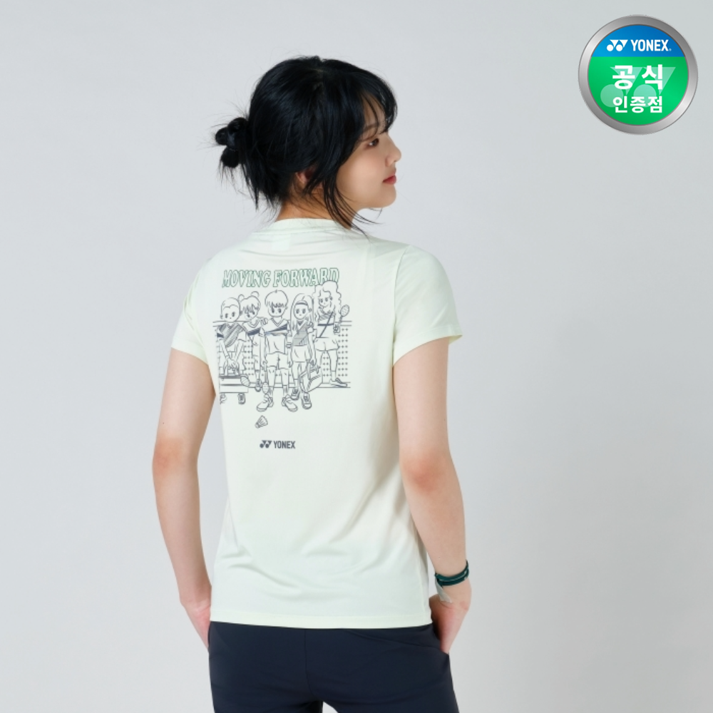 요넥스 259TR004F 배드민턴 레귤러핏 기능성 반팔 티셔츠 여성 이지웨어 레몬 - 메인 이미지