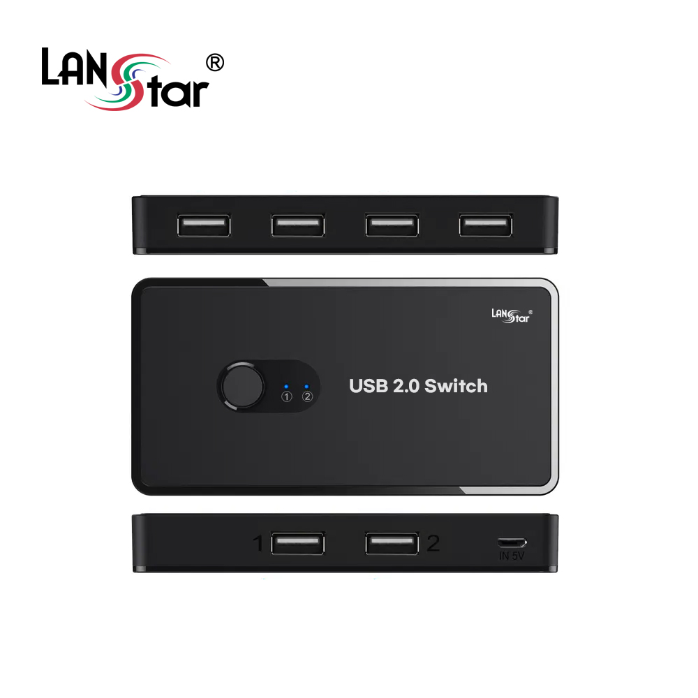 USB허브 셀렉터 스위치 4포트 USB2.0 지원 투컴 세팅 (LS-U20HS) - 상세 이미지 5