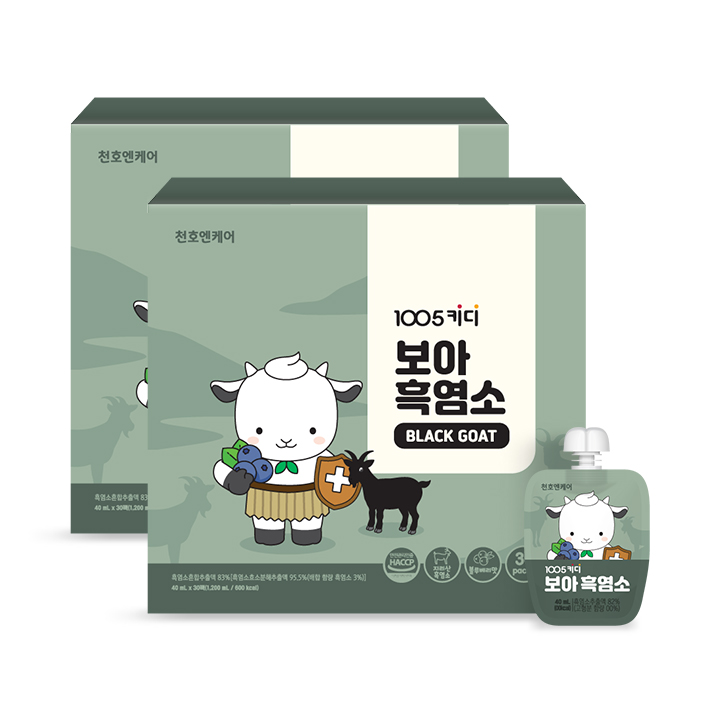 천호엔케어 어린이 유아 성장기 지리산 흑염소즙 보아 흑염소진액 엑기스 30포, 2개 이미지 2