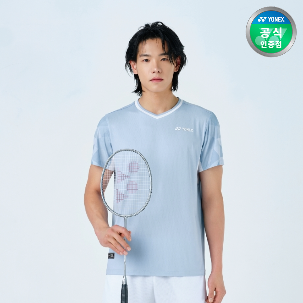요넥스 251TS019M 배드민턴 반팔 티셔츠 남성 게임웨어 스모크블루 - 상품 이미지