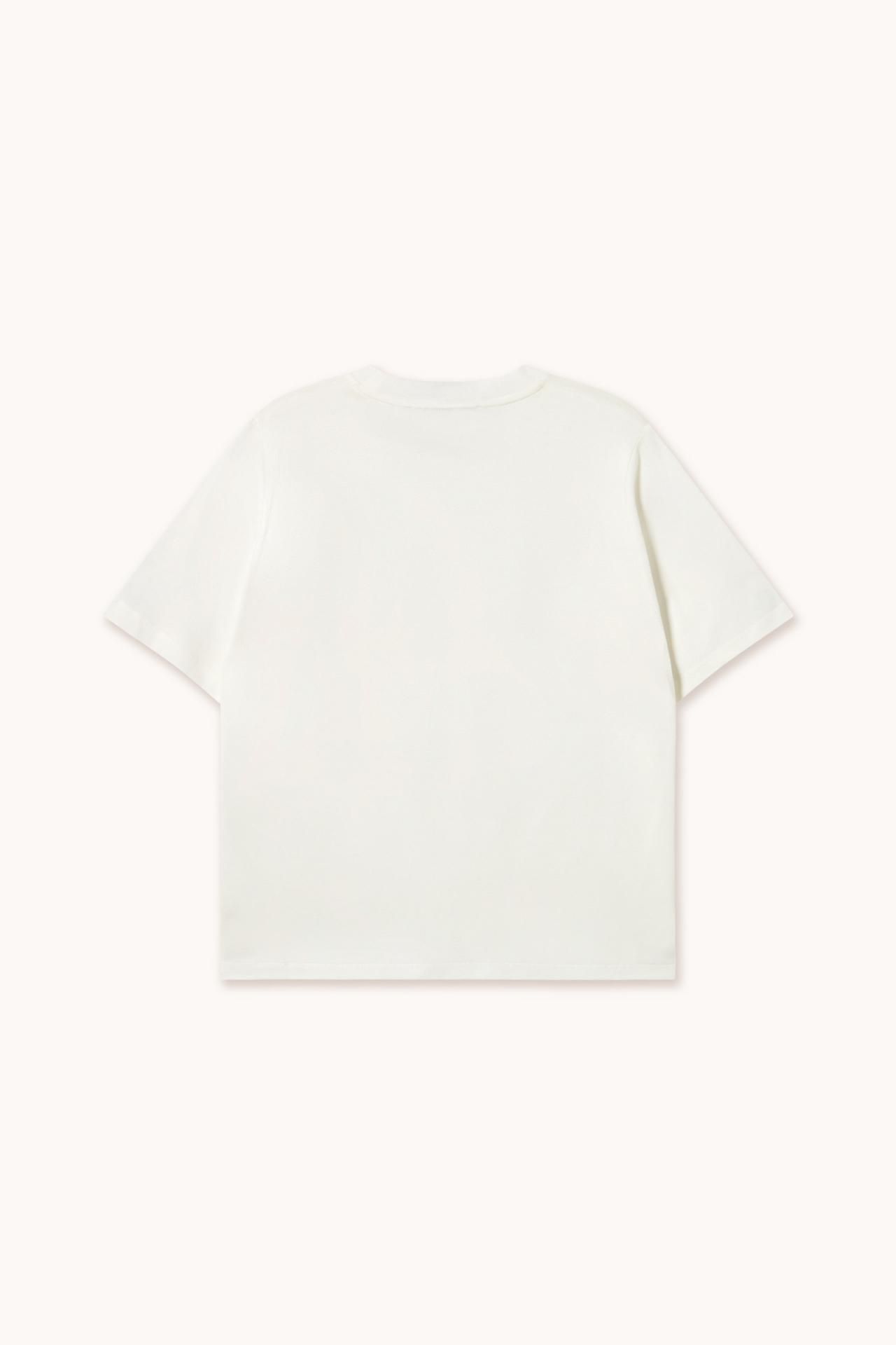 타이니코튼 베이직 화이트 반팔 티셔츠 SS25-727104 ONE COLOR - 상세 이미지 5
