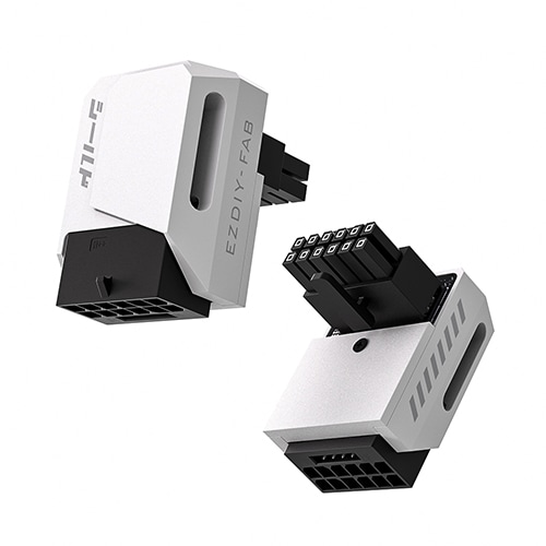 EZDIY-FAB 12V-2X6 RVS 90도 SHIELD 어댑터 화이트 - 메인 이미지