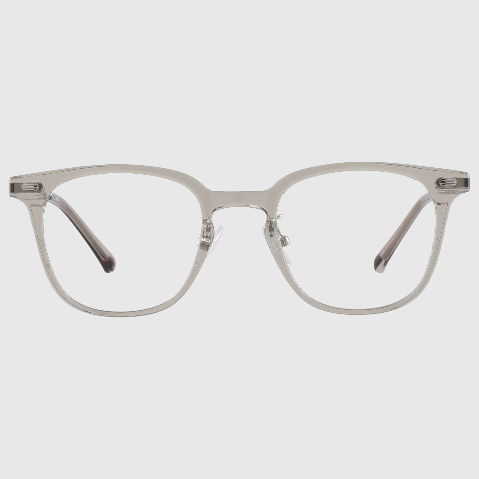 긱시크 가벼운 얼굴형에맞는 사각 뿔테 콤비 안경 블루스크린차단