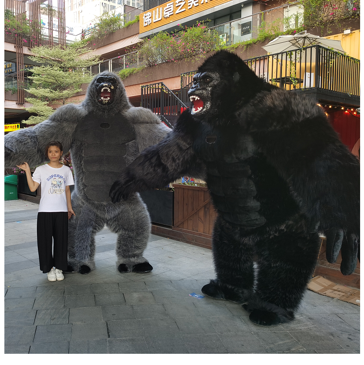무대 고릴라 인형탈 행사 파티 옷 상품 연극 무대 분장 블랙 킹콩 2M - 상세 이미지 4