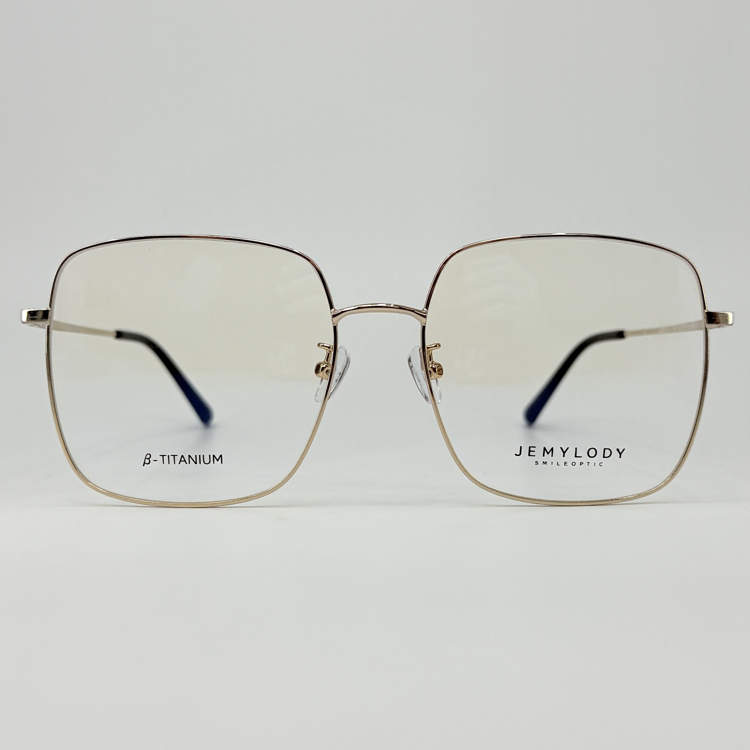 제미로디 라틴 슈퍼오버사이즈 대두안경 사각 메탈 탄성 티타늄 큰안경테