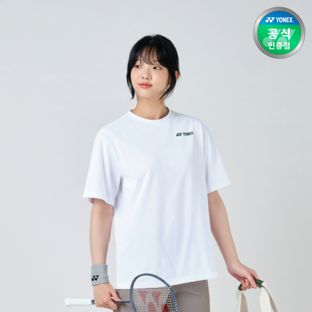 요넥스 251TS054U 배드민턴 오버핏 반팔 티셔츠 남녀공용 데일리웨어 화이트 - 상세 이미지 3