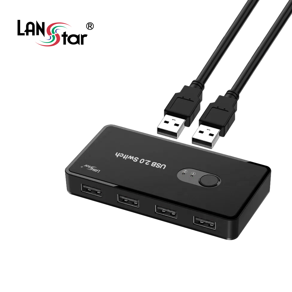 USB허브 셀렉터 스위치 4포트 USB2.0 지원 투컴 세팅 (LS-U20HS) - 상세 이미지 4