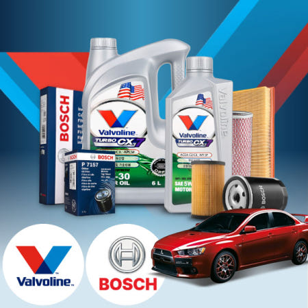 [자체제작]유백몰 랜서에볼루션 X (08~16) 가솔린 발보린 터보 CX7 5W30 엔진오일필터세트 6L iter