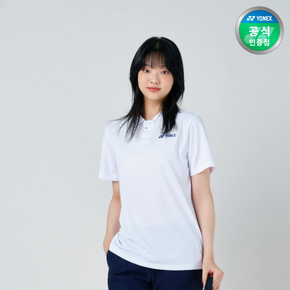 요넥스 251TS065U 배드민턴 카라 반팔 티셔츠 남녀공용 데일리웨어 화이트 - 상세 이미지 3