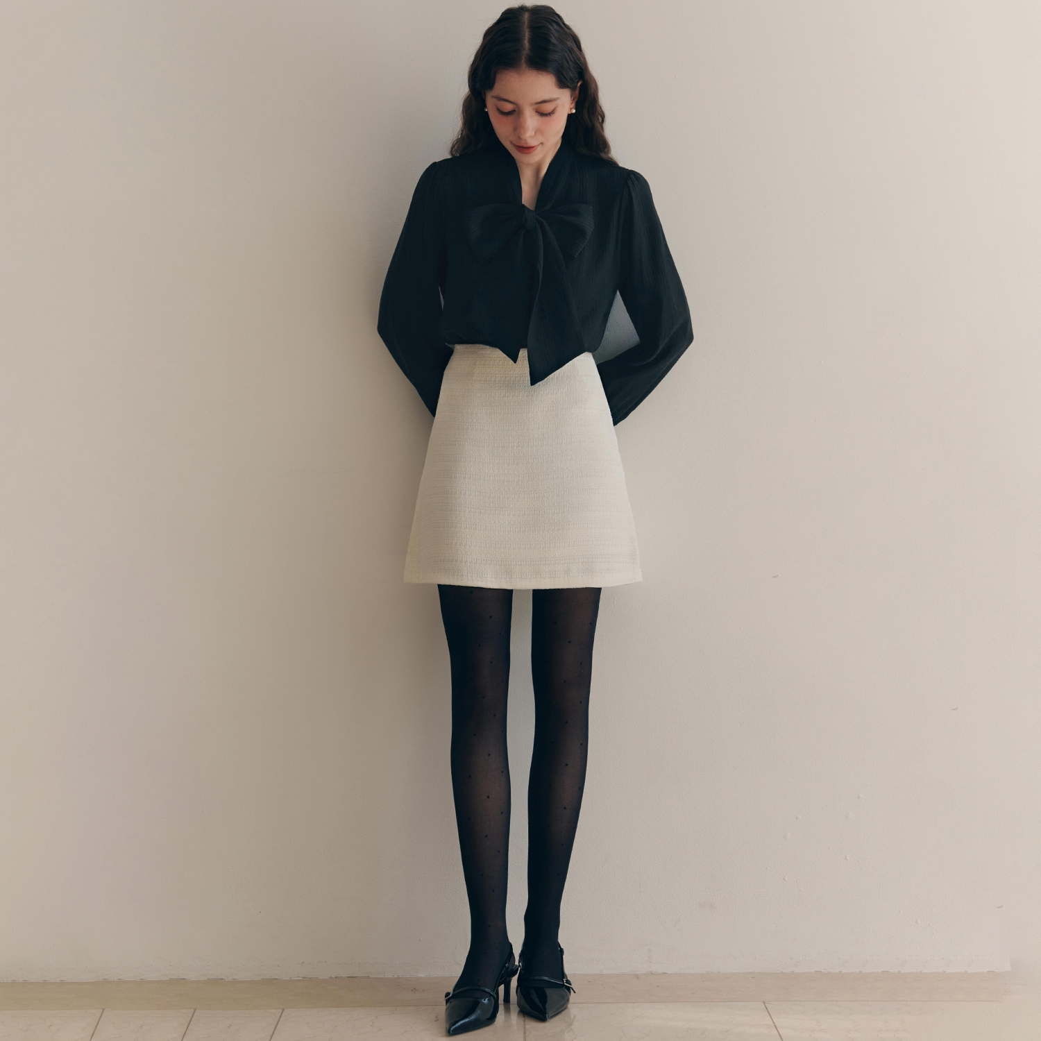 [제로스트릿][2컬러] 크리미 트위드 스커트 CREAMY TWEED SKIRT - 상세 이미지 5